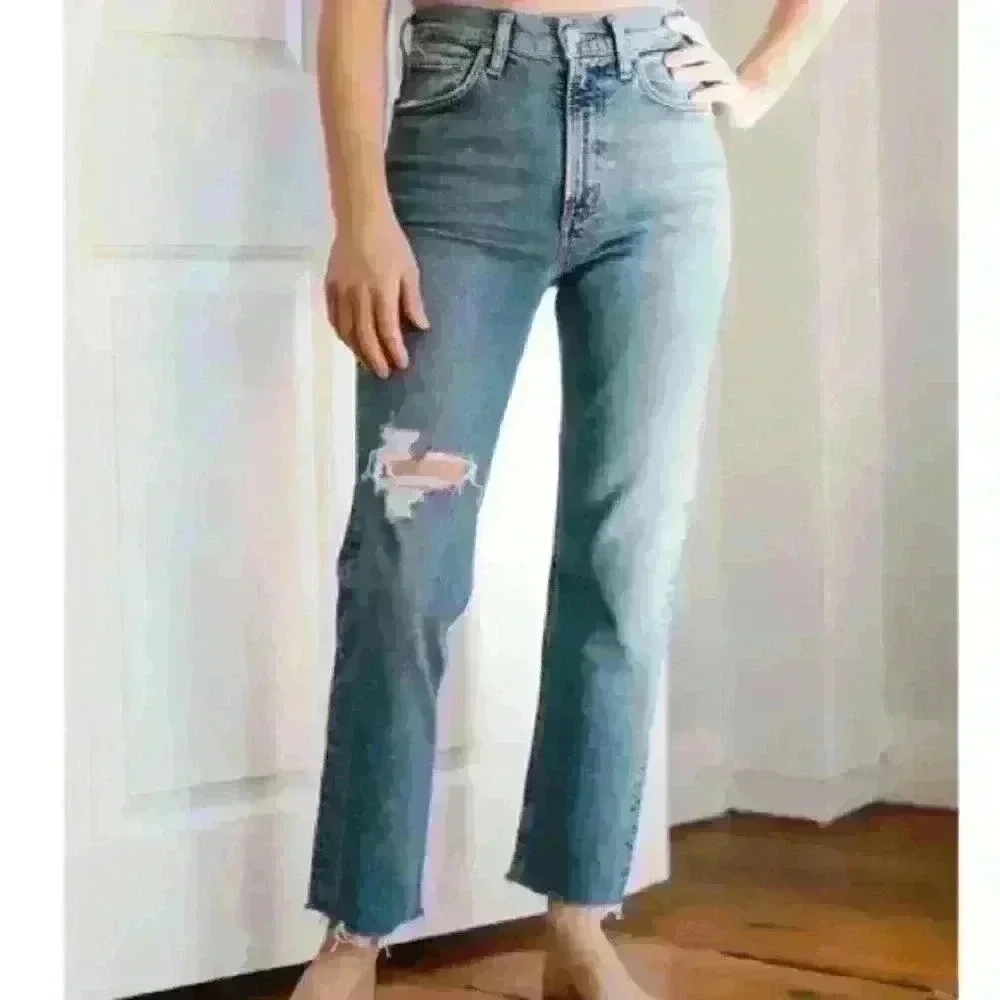 Citizens of Humanity Daphne Cropped High-Rise Stovepipe Jeans sz 23 - Picture 12 of 12